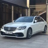 Mercedes 222 (Цвет белый). Стоимость по КМВ 6 000/час, по региону 60 000/день